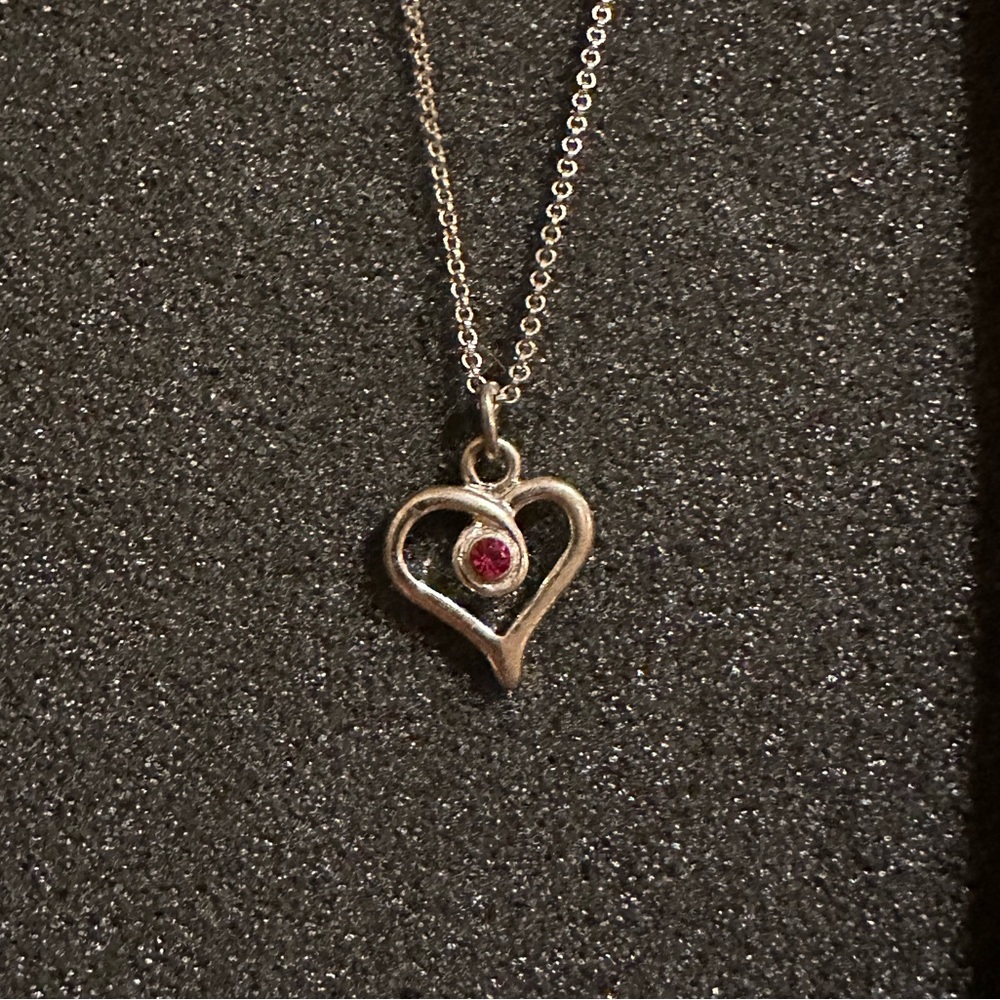 Silver heart necklace